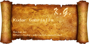 Kudar Gabriella névjegykártya